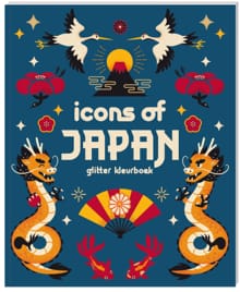 Glitter kleurboeken voor volwassenen - Icons of Japan -  Interstat